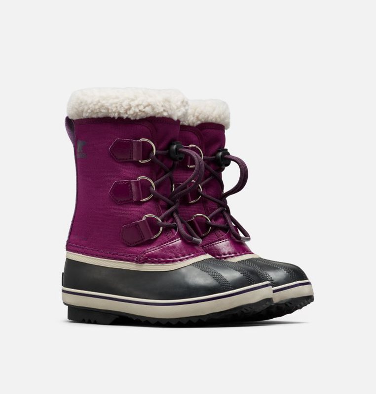 Kids Snow Boots Purple/Black - Sorel Youth Yoot Pac™ Nylon - 851-DXBIGM